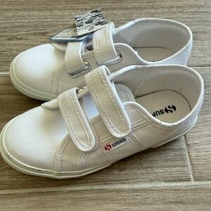 Brand New - Superga Girls JVEL Classic White Velcro